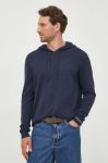 Светр з домішкою вовни Pepe Jeans Andre чоловічий колір синій легкий Светр з домішкою вовни Pepe Jeans Andre чоловічий колір синій легкий
