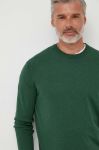 Светр з домішкою вовни United Colors of Benetton чоловічий колір зелений легкий (3411732) Светр з домішкою вовни United Colors of Benetton чоловічий колір зелений легкий (3411732)