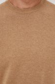 Светр з домішкою вовни United Colors of Benetton чоловічий колір бежевий легкий
