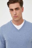 Вовняний светр United Colors of Benetton чоловічий легкий колір блакитний (3422220)