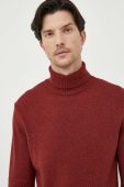 Светр з домішкою кашеміру United Colors of Benetton колір бордовий гольф Светр з домішкою кашеміру United Colors of Benetton колір бордовий гольф
