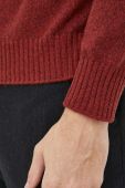 Светр з домішкою кашеміру United Colors of Benetton колір бордовий гольф Светр з домішкою кашеміру United Colors of Benetton колір бордовий гольф