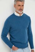Вовняний светр United Colors of Benetton чоловічий легкий колір блакитний (3615137)