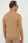 Вовняний светр United Colors of Benetton чоловічий колір бежевий легкий гольф