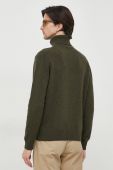 Вовняний светр Sisley чоловічий колір зелений гольф