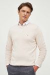 Светр з домішкою кашеміру Tommy Hilfiger колір бежевий легкий (3524576) Светр з домішкою кашеміру Tommy Hilfiger колір бежевий легкий (3524576)