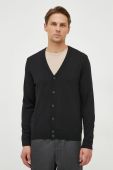 Вовняний кардиган BOSS колір чорний (3657722) Вовняний кардиган BOSS колір чорний (3657722)