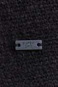 Светр з домішкою вовни Superdry чоловічий колір чорний теплий гольф