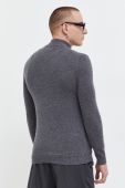 Светр з домішкою вовни Superdry чоловічий колір сірий легкий півгольф