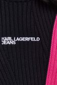 Светр Karl Lagerfeld Jeans 236D2001 KLJ RIBBED BLOCKED SWEATER чоловічий колір барвистий