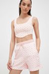 Шорти Guess жіночі колір рожевий візерунок висока посадка (3328606) Шорти Guess жіночі колір рожевий візерунок висока посадка (3328606)
