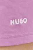 Шорти лаунж HUGO колір фіолетовий однотонні висока посадка