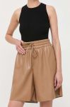 Шорти Weekend Max Mara жіночі колір коричневий однотонні висока посадка Шорти Weekend Max Mara жіночі колір коричневий однотонні висока посадка