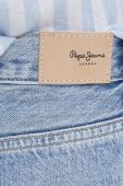 Джинсові шорти Pepe Jeans RACHEL жіночі однотонні висока посадка колір блакитний