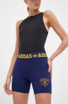 Шорти adidas Originals жіночі колір синій з принтом висока посадка (3379864) Шорти adidas Originals жіночі колір синій з принтом висока посадка (3379864)