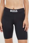 Шорти BOSS жіночі колір чорний однотонні висока посадка (3534777) Шорти BOSS жіночі колір чорний однотонні висока посадка (3534777)