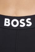 Шорти BOSS жіночі колір чорний однотонні висока посадка (3534777)