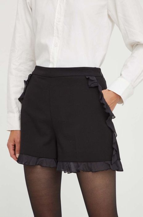 Шорти Twinset жіночі колір чорний однотонні висока посадка (3642647)