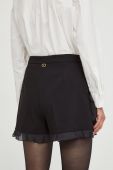 Шорти Twinset жіночі колір чорний однотонні висока посадка (3642647)