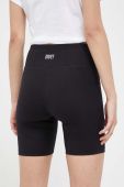 Шорти Dkny жіночі колір чорний з аплікацією висока посадка (3411834)