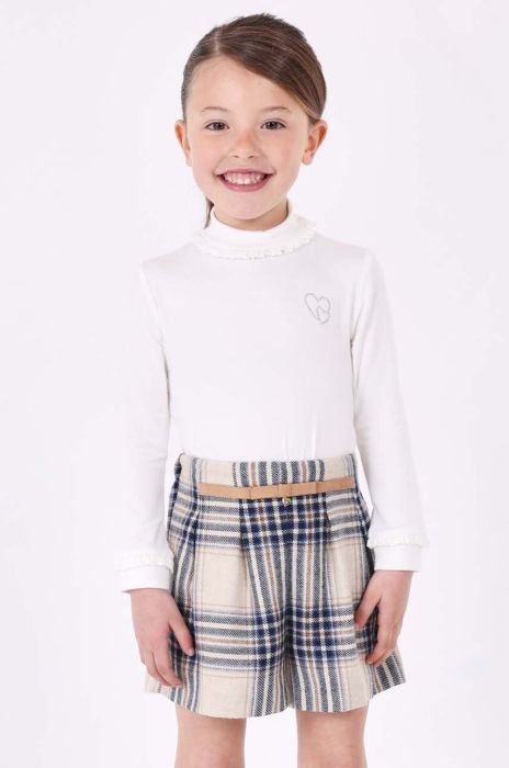 Дитячі шорти з домішкою вовни Mayoral колір синій візерунок Дитячі шорти з домішкою вовни Mayoral колір синій візерунок