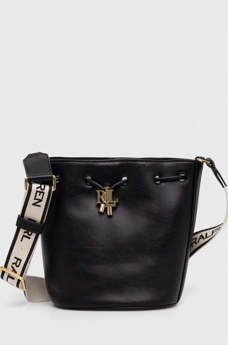 Шкіряна сумочка Lauren Ralph Lauren колір чорний (3303071) Шкіряна сумочка Lauren Ralph Lauren колір чорний (3303071)