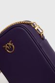 Шкіряна сумка Pinko колір фіолетовий Шкіряна сумка Pinko колір фіолетовий