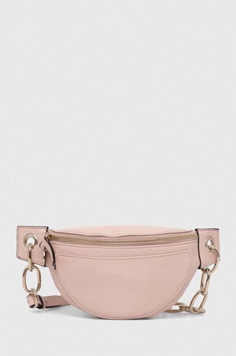 Шкіряна сумка на пояс Red Valentino колір бежевий Шкіряна сумка на пояс Red Valentino колір бежевий