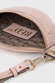 Шкіряна сумка на пояс Red Valentino колір бежевий Шкіряна сумка на пояс Red Valentino колір бежевий