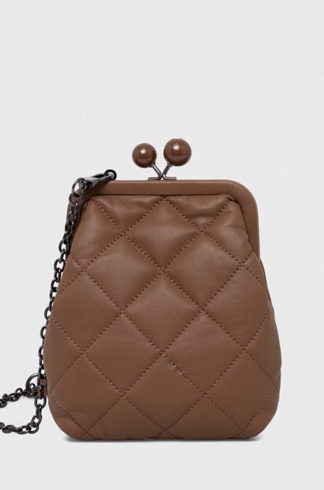 Шкіряна сумка Weekend Max Mara колір коричневий Шкіряна сумка Weekend Max Mara колір коричневий