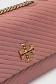 Шкіряна сумочка Tory Burch колір рожевий