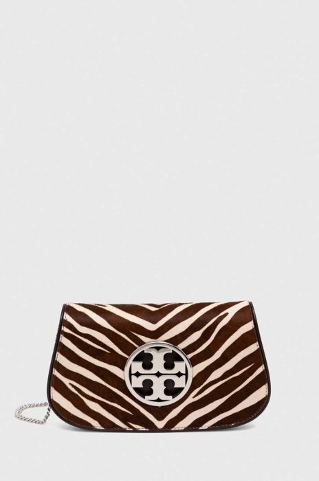 Шкіряна сумочка Tory Burch колір коричневий (3529633)