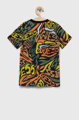 Дитяча бавовняна футболка Guess візерунок колір барвистий (3294242)