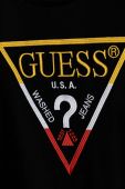 Дитяча бавовняна футболка Guess колір чорний з аплікацією (3366829)