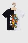 Дитяча бавовняна футболка Guess колір білий візерунок (3299599) Дитяча бавовняна футболка Guess колір білий візерунок (3299599)