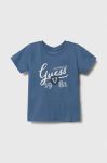 Дитяча бавовняна футболка Guess з принтом колір блакитний (3404877) Дитяча бавовняна футболка Guess з принтом колір блакитний (3404877)