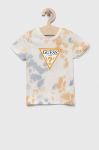 Дитяча бавовняна футболка Guess колір бежевий візерунок (3299608) Дитяча бавовняна футболка Guess колір бежевий візерунок (3299608)