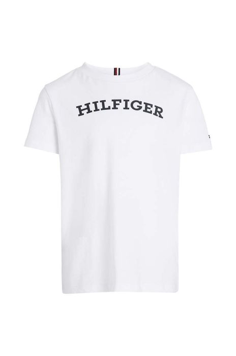 Дитяча бавовняна футболка Tommy Hilfiger колір білий з принтом (3313605) Дитяча бавовняна футболка Tommy Hilfiger колір білий з принтом (3313605)