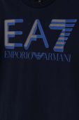 Дитяча бавовняна футболка EA7 Emporio Armani колір синій з принтом (3463936) Дитяча бавовняна футболка EA7 Emporio Armani колір синій з принтом (3463936)