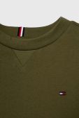 Дитяча бавовняна футболка Tommy Hilfiger колір зелений однотонний (3451649) Дитяча бавовняна футболка Tommy Hilfiger колір зелений однотонний (3451649)
