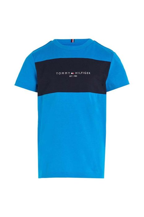 Дитяча бавовняна футболка Tommy Hilfiger з принтом колір блакитний (3451699)