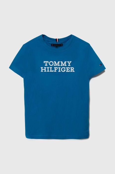 Дитяча бавовняна футболка Tommy Hilfiger з принтом колір блакитний (3529659) Дитяча бавовняна футболка Tommy Hilfiger з принтом колір блакитний (3529659)