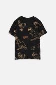 Дитяча бавовняна футболка Coccodrillo колір чорний візерунок (3416852) Дитяча бавовняна футболка Coccodrillo колір чорний візерунок (3416852)