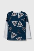 Дитячий бавовняний лонгслів Guess візерунок колір блакитний (3529675)