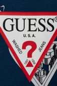 Дитячий бавовняний лонгслів Guess візерунок колір блакитний (3529675)