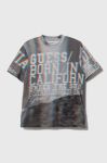 Дитяча бавовняна футболка Guess колір сірий візерунок (3529584) Дитяча бавовняна футболка Guess колір сірий візерунок (3529584)