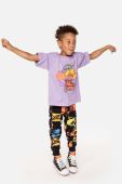 Дитяча бавовняна футболка Coccodrillo колір фіолетовий з принтом (3619126)