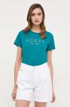 Бавовняна футболка Guess колір зелений (3306285)