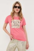 Бавовняна футболка Guess колір рожевий (3303240)
