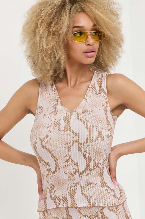 Топ Guess жіночий колір бежевий (3328753) Топ Guess жіночий колір бежевий (3328753)